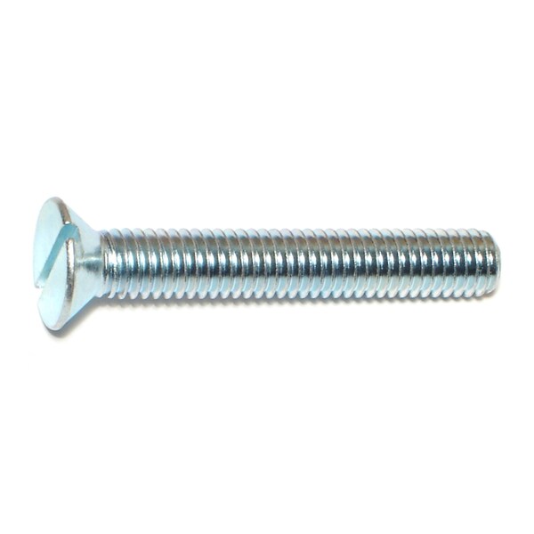 Midwest Fastener 3/18"-16 x 2-1/2 in Slotted Flat Machine Screw, Zinc Plated Steel, 8 PK 60146 - main